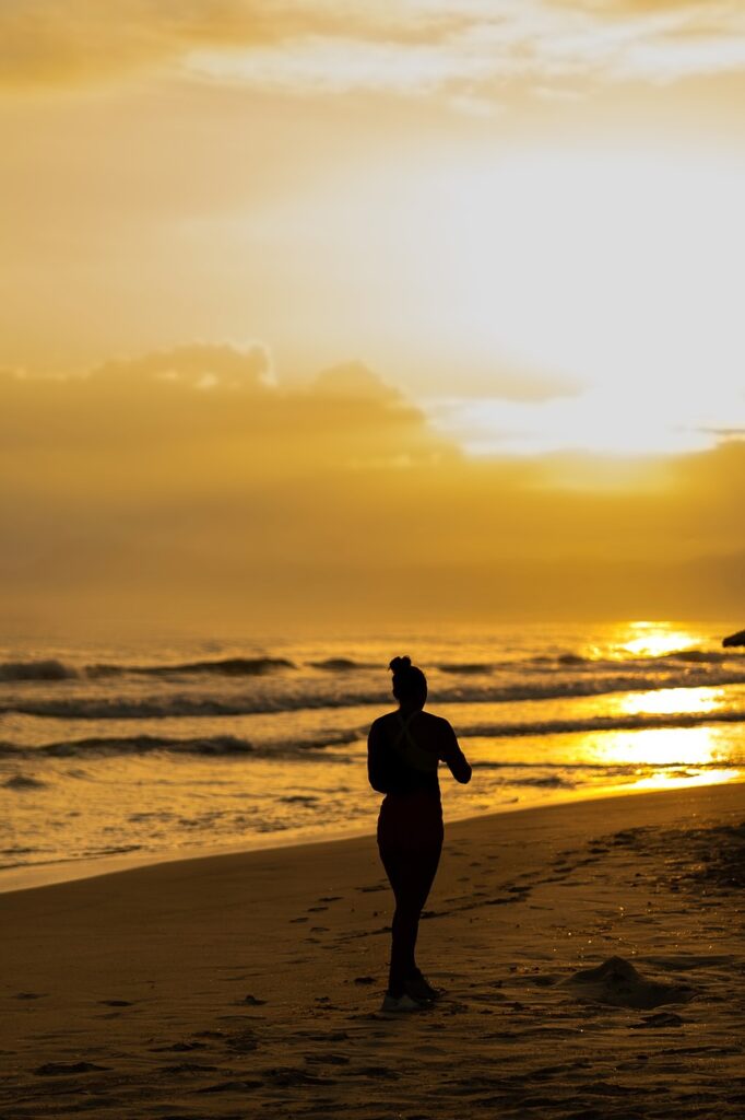 woman, beach, nature, sunrise, sunset, sea, beach, beach, beach, beach, beach