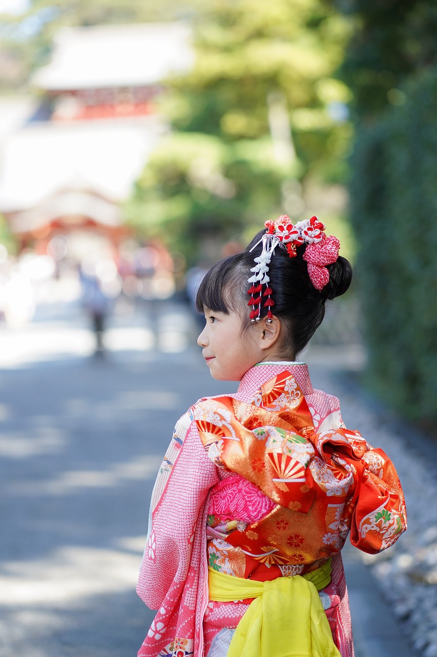 kimono, japan, kamakura, shrine